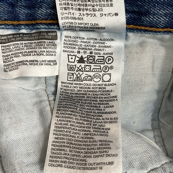 Levis Mens 501 Straight Leg Jeans Blue Medium Wash Button Fly Size Red Tab 40x32 - Picture 9 of 12